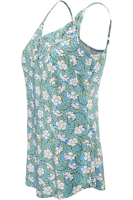 Vine Cami #5214 Aqua Blue Cottonwood Floral