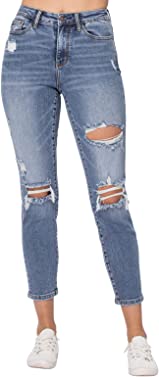 Judy Blue Women's High Waist Destroyed Slim Fit Jeans