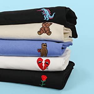 embroidered short sleeve stack