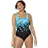 Swimsuits For All Women's Plus Size Chlorine Resistant Tank One Piece Swimsuit