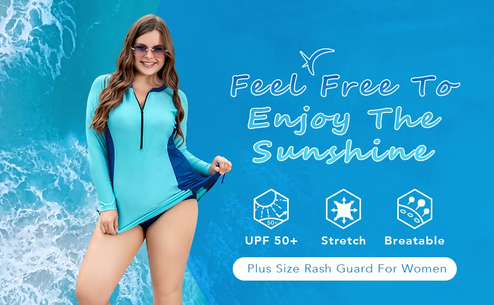 plus size rash guard for women
