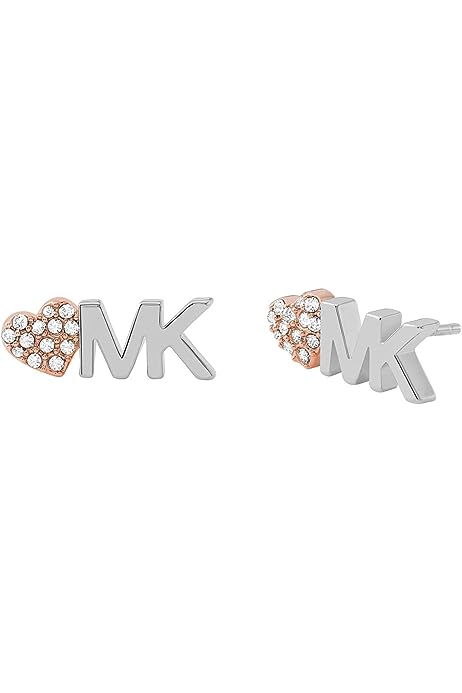 Women's Two-Tone Brass Stud Earrings (Model: MKJ7976931)