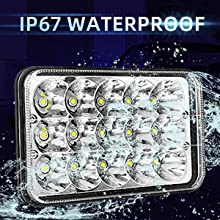 Gottow 4x6 Inch LED Headlights IP67