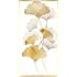 Lulu Home Metal Wall Decor, 39" X 20" Golden Ginkgo Leaf Wall Hanging Decor with Frame, Golden Metal Art Wall Sculpture for L