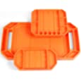 HORUSDY 3PC Large Non-Slip Flexible Tool Tray | Tool Organizer | Tool Storage | Tool Holder | Tool Mats | No Magnets | Grip Mat Tool Mat | of Christmas Day Tools Gift for Men