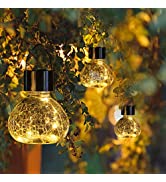 GIGALUMI Solar Lantern,4 Pack Outdoor Christmas Decorations,Solar Hanging Lights Outdoor Patio De...