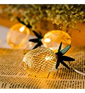 GIGALUMI 15ft 20 LED Pineapple String Lights, Fairy String Lights Battery Operated for Patio Home...