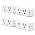 Govee Dual Smart Plug 4 Pack, 15A WiFi Bluetooth Outlet, Work with Alexa and Google Assistant, 2-in-1 Compact Design, Govee Home App Control Remotely with No Hub Required, Timer, FCC and ETL Certified