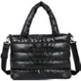 YFGBCX Puffer Tote Bag for Women Quilted Puffy Handbag Lightweight Winter Down Cotton Padded Shoulder Bag Down Padding Crossbody Handbag for Office, Travel, School
