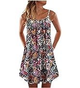 HUANKD Women''s Fall Wedding Guest Dresses Navy Blue Body Con Dressses Cute Sundress Boho Party Gr...