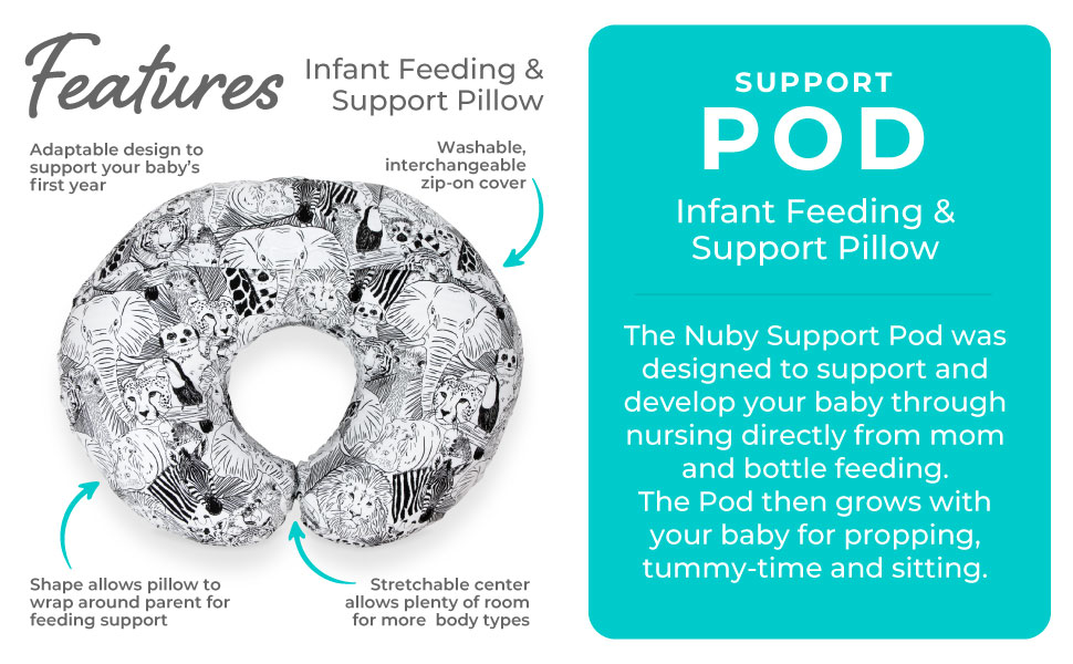 nuby, support, pod, pillow, baby, feeding, tummy, propping, sitting