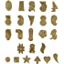 Walnut Hollow HotStamps, Number and Symbol Set for Woodburning and Leather Branding, 24 Pieces , Brown