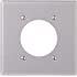 Leviton 4934 2-Gang Flush Mount 2.15 Inch Dia. Device Receptacle Wallplate, Standard Size, Steel, Device Mount, Painted Metal